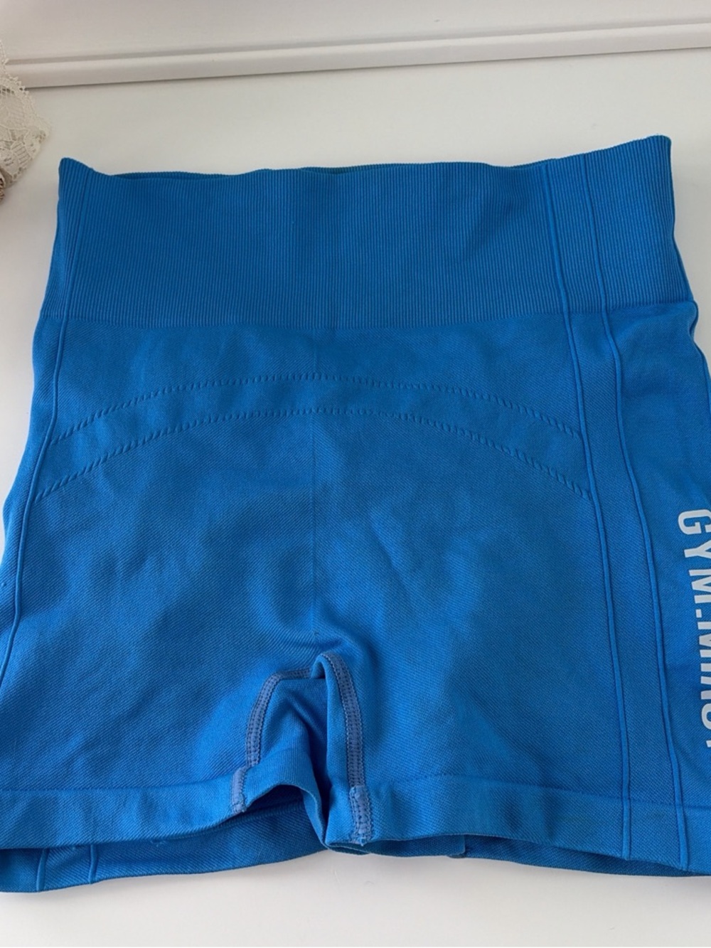 Blue High-Waist Women’s Athletic Shorts